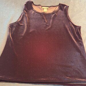 Velvet Feel Black Tank Top